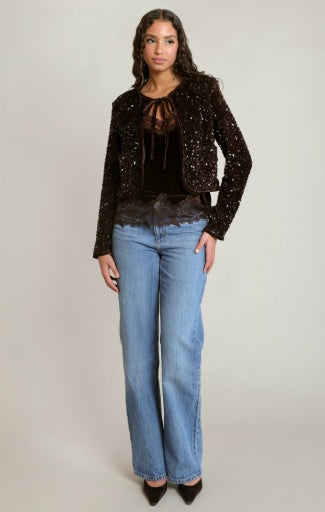 VELVET SEQUIN JACKET