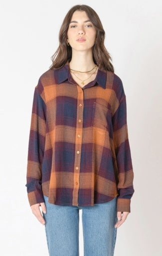 Chemise à carreaux texturée