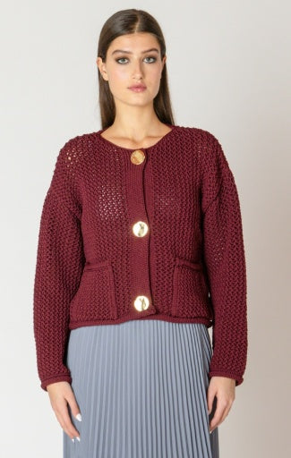 cardigan en grosses mailles