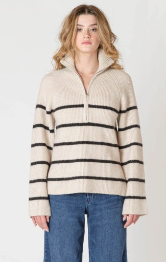 pull long à demi-fermeture éclair