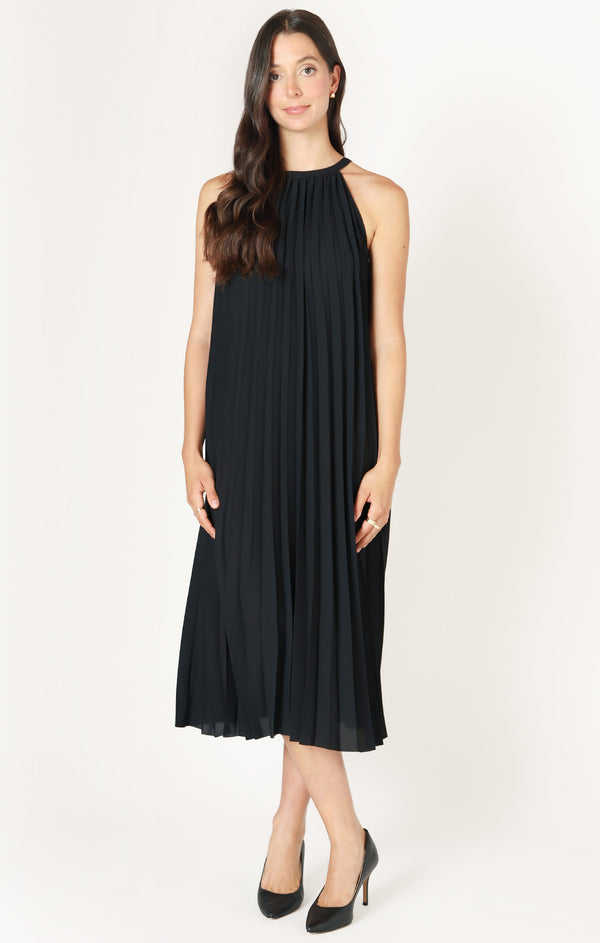 Robe licou plisée