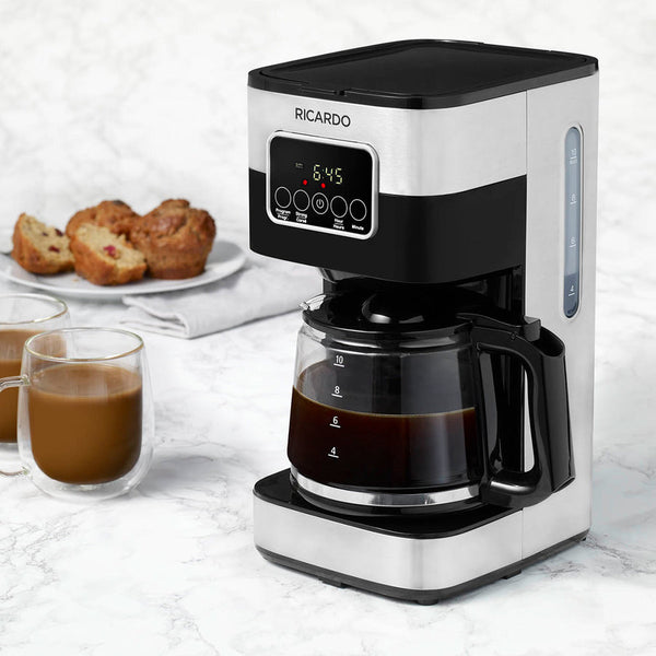 Cafetière noir 10 tasses avec caf et muffin Ricardo