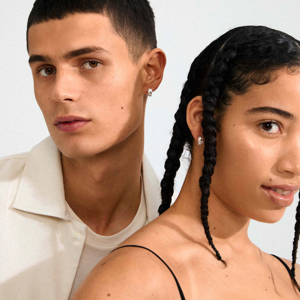 INSTANT silver-plated earrings