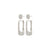 INSTANT 2 in 1 earrings set, silver plated