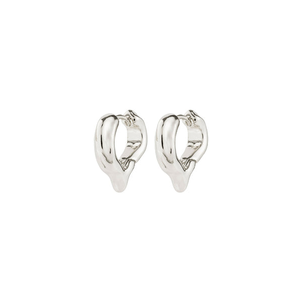 (W) Boucles d’oreilles : Iris : Plaqué argent