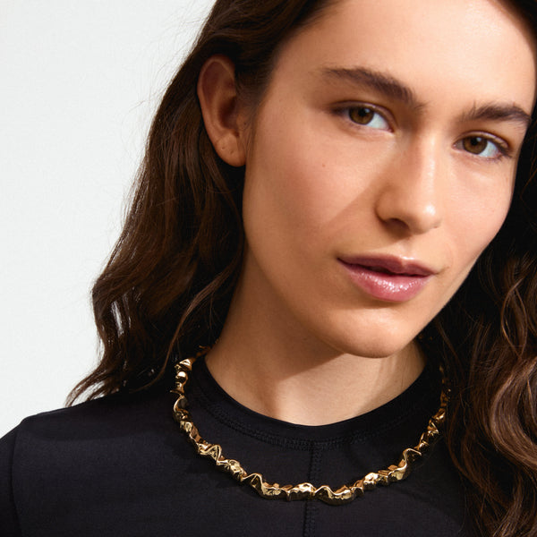 SUNSET recycled necklace gold-plated