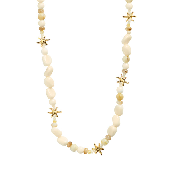 Collier PRISM blanc/plaqué or