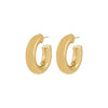 PHASE large gold-plated hoop earrings