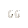 PHASE small silver-plated creoles