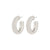 PHASE large silver-plated hoop earrings