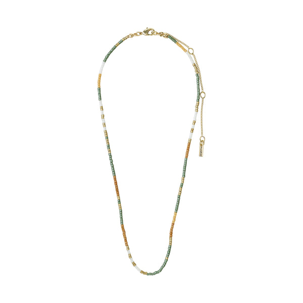 Collier ALISON brun, plaqué or