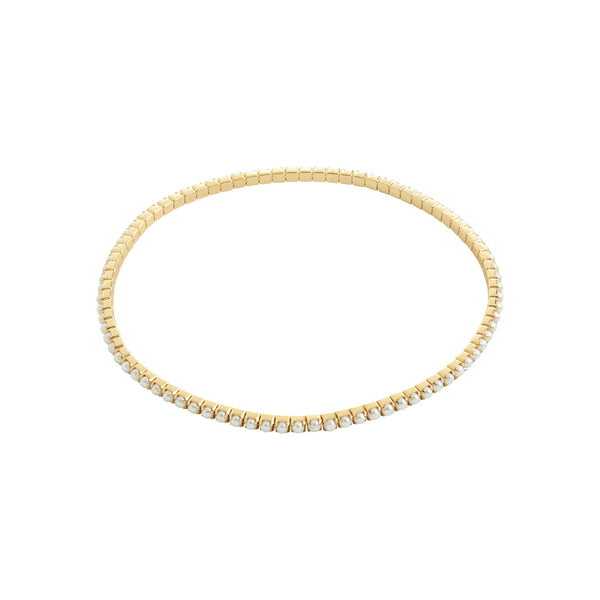 ARASH bracelet Gold Plated White
