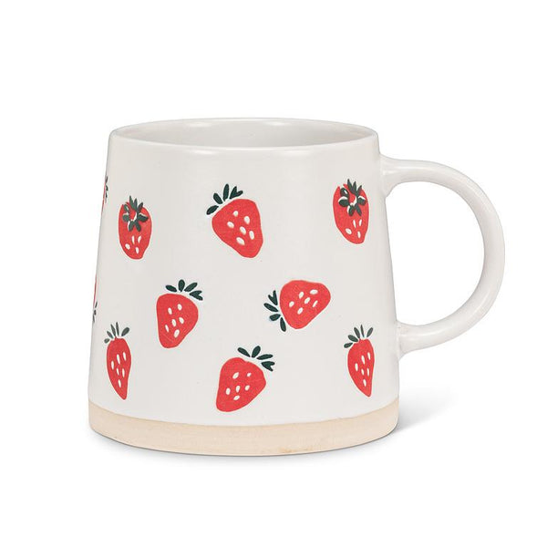 Tasse à base large avec fraises
