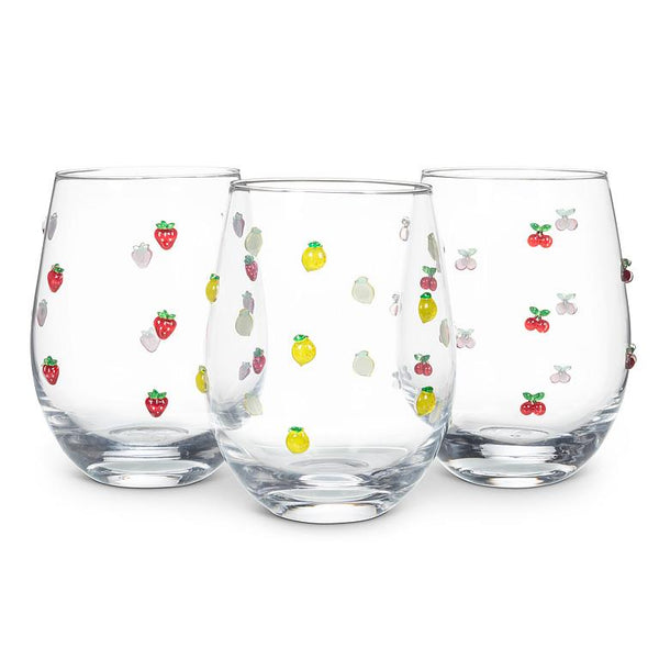 Verre à vin sans pied avec citrons