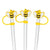3 pailles jumbo avec embouts abeille