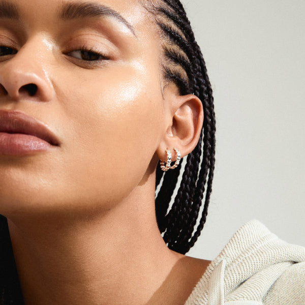MAEVE recycled hoop earrings silver-plated