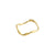 LULU recycled organic shaped stack ring gold-plated