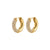 TATUM small gold-plated hoop earrings