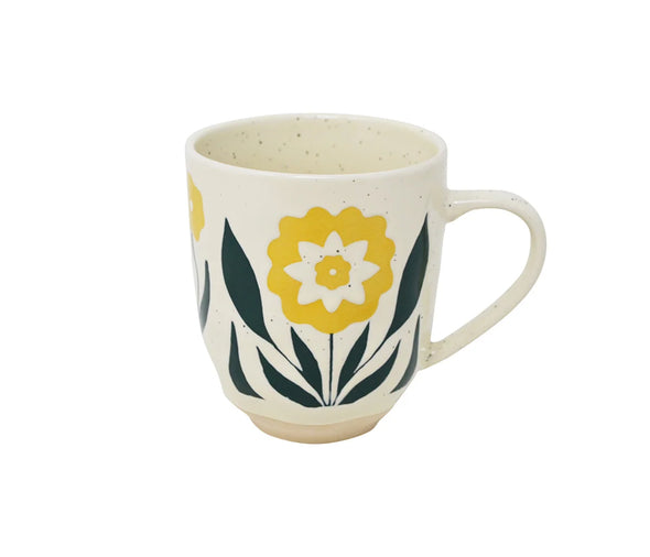 Tasse fleurs jaunes