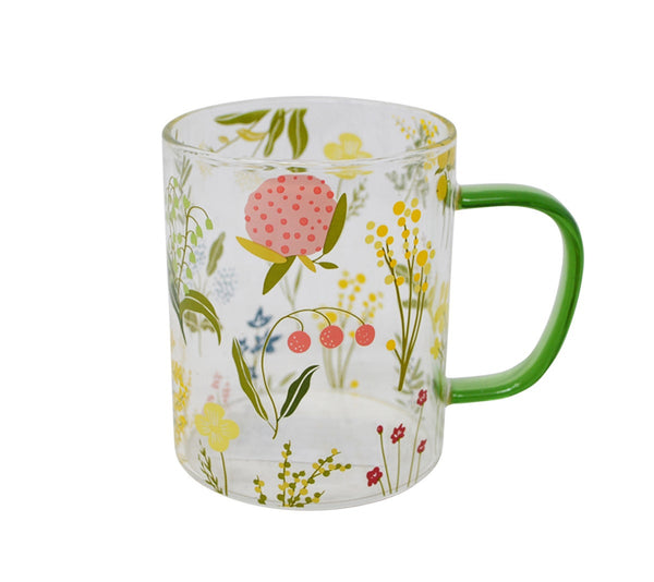 14 OZ DAISY GLASS MUG