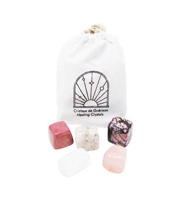 Crystals together. healing love