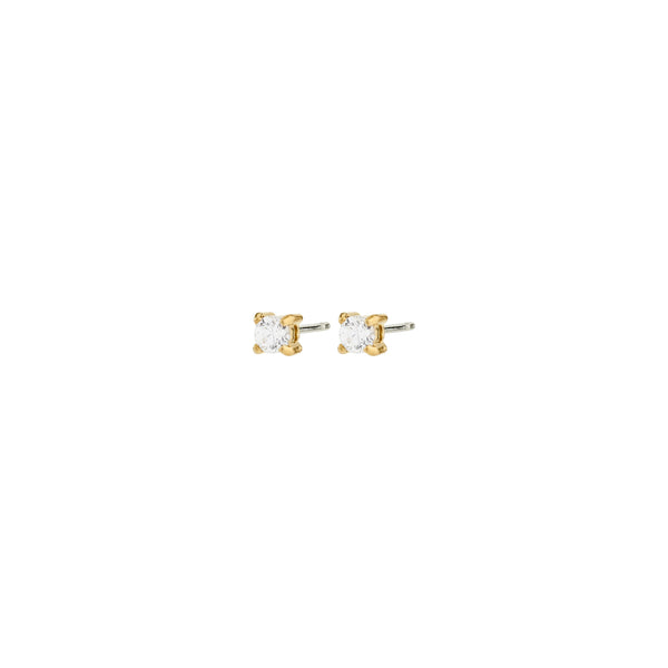 RAVI boucles d'oreilles à tige avec cristal 3 mm