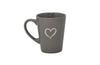 Tasse Grise Cœur en Grès 340 ml