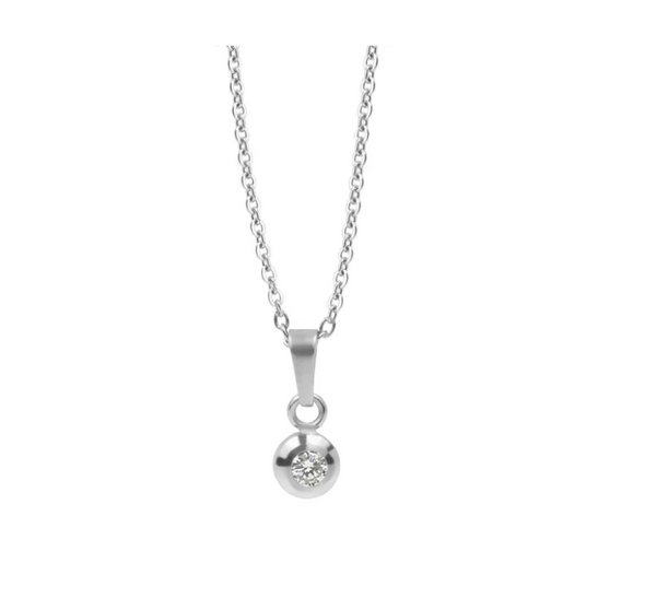 Collier Circle Stone argent