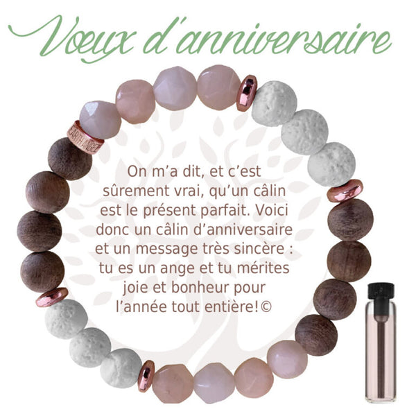 Bracelet Aroma brun : Voeux d'anniversaire