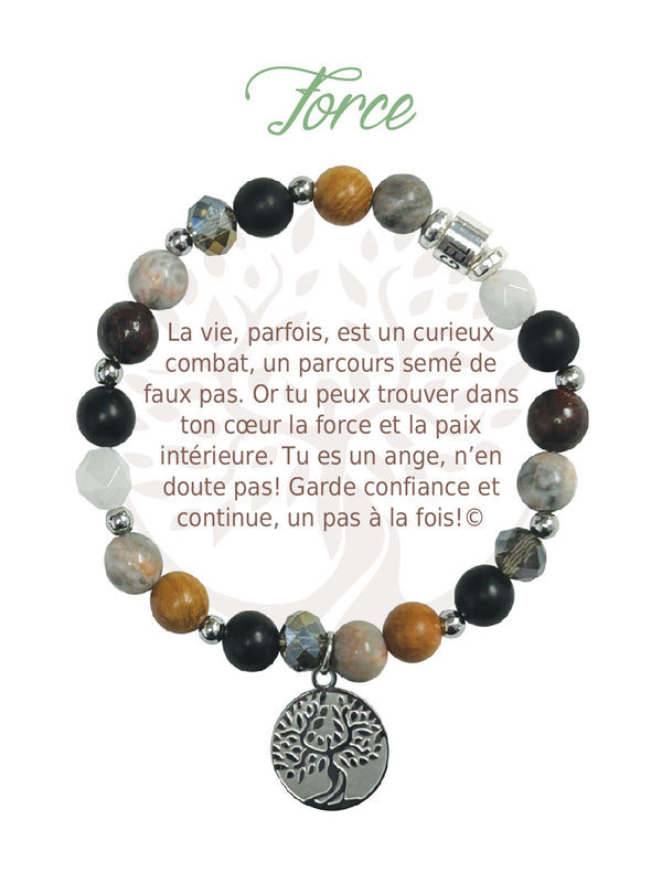 Bracelet Earth Angel Argent Foncée : Force