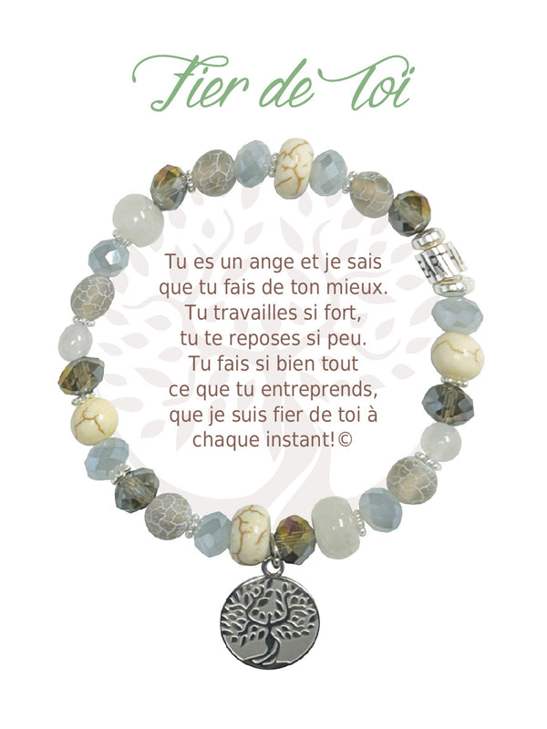 Bracelet Earth Angel Argent : Fier de toi