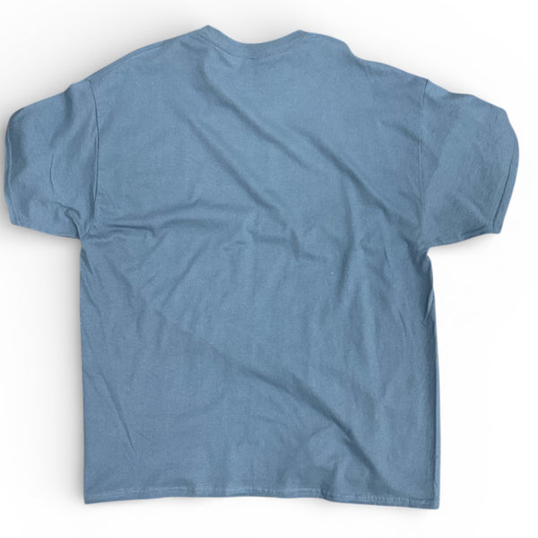 Tee-shirt bleu vue de dos
