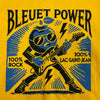 Dessin visible à l'avant du tee-shirt Bleuet Power Jaune Or