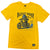 Tee-shirt Jaune Or avec dessin à l'avant