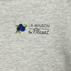 Broderie visible à l'avant du coton ouaté Gris