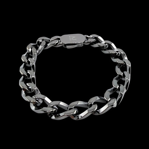Bracelet Prestance Noir ‘Gun Black’ — 9 mm | 8”
