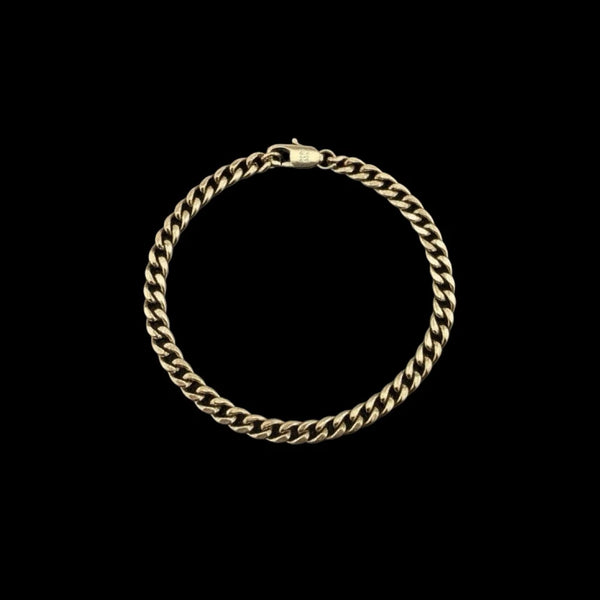 Bracelet Viril 14K Maille Cubaine – 6 mm | 8”