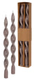 Ensemble de 2 chandelles éfillées torsadées 35cm