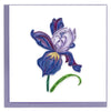 Carte de vœux iris en papier roulé Quilling Card