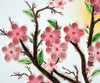 Carte de vœux cerisiers en fleurs quilling