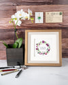 Carte de vœux florale LOVE en quilling
