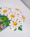 Carte de vœux Marguerites blanches en pot