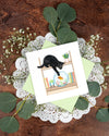 Carte de vœux Chat Espiègle en Papier Roulé