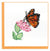 Carte de vœux papillon monarque en quilling