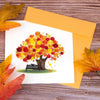 Carte de vœux Quilled Autumn Tree