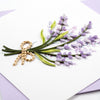Carte de vœux bouquet de lavande en papier quillé