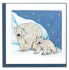 Carte de vœux ours polaires en quilling
