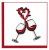 Carte de vœux Quilled Toast to Love