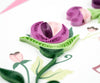 Carte de vœux florale LOVE en quilling