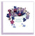 Carte de vœux bouquet de violettes en papier roulé
